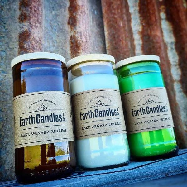 Earth Candles Co. beer bottles