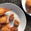 crumbed prawn earrings