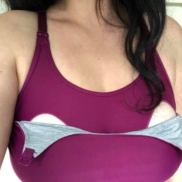 The Wold Pack purple maternity bra