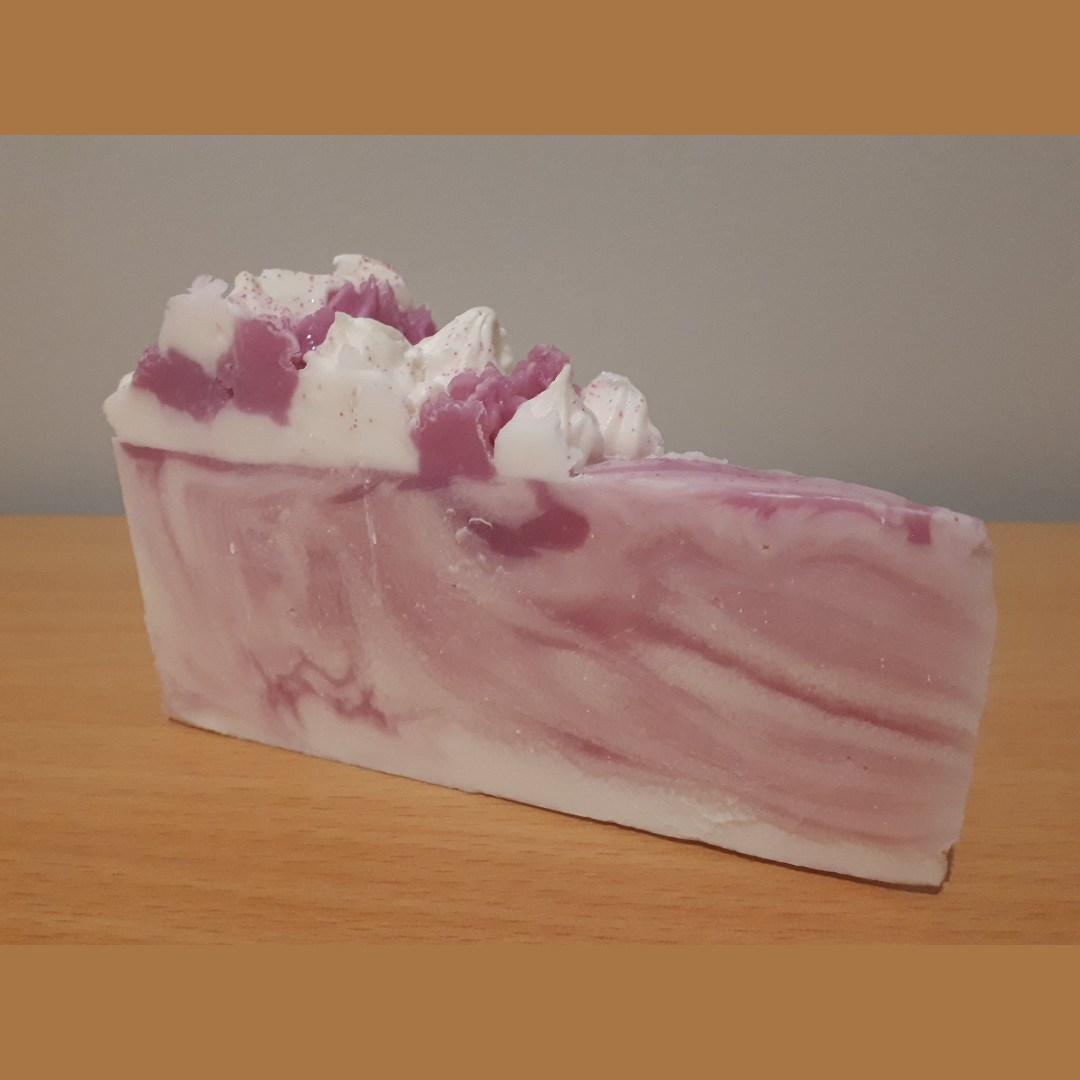 Soalchemy Soap Art Black Raspberry Soap Cake (small slice)