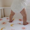 sun and moon cot sheets