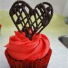 valentines cupcake with heart