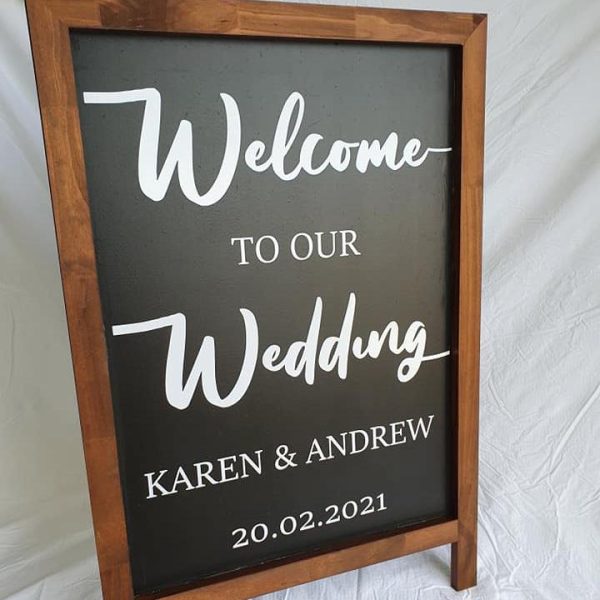 Countryside Creative sign stand wedding