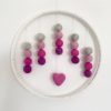 Felt + Co NZ wool felt ball framed wall design pink heart