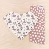 Granny Love - Blushing Bunnies Dribble Bib Bloom Polka Dot Burp Cloth