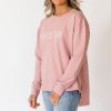 pink crewneck
