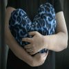 blue heart pillow