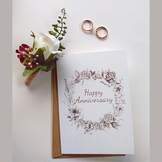 Indie Ink Happy Anniversary greeting card