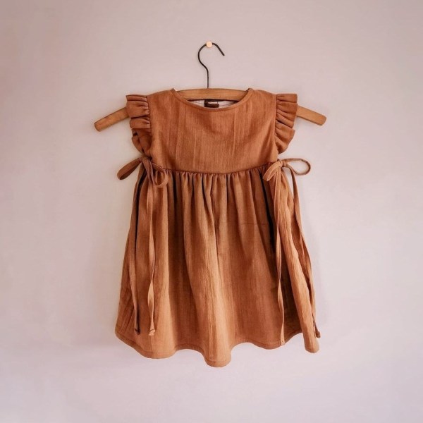 copper colour dress