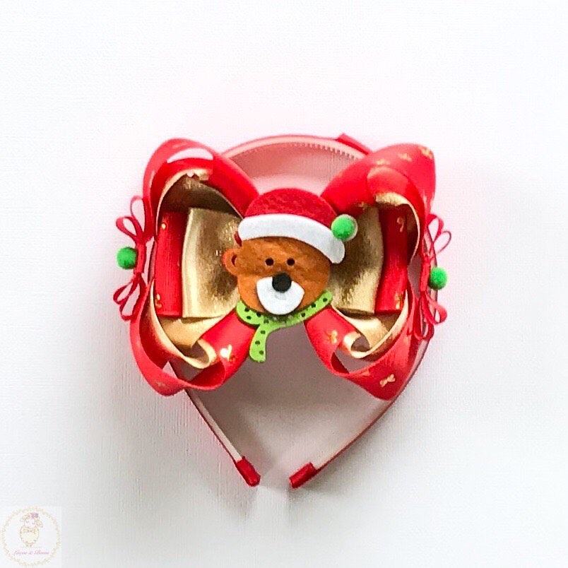 lacos and bows christmas bear set