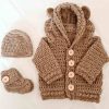 PoshTosh Bear Set Wool Fawn