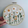 embroidered daisies