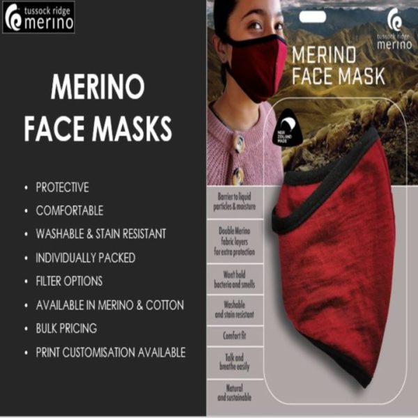 Tussock Ridge Merino Face masks