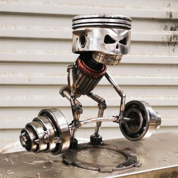Upcycle in Hinds Bodybuilder Piston Man