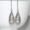 Tear Drop silver earrings