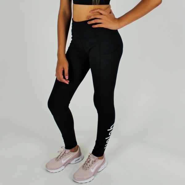 Yelah Collection B&W full length leggings black