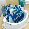 Beautifully Crafted Sustainable Goods wipes blue