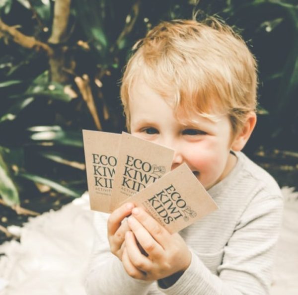 eco kiwi kids with memory cards