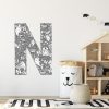 InteriorWorx Hand-drawn Single Letter Wall Decal