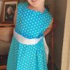 blue dots dresss
