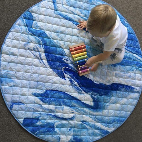 Wriggle Crew Luxe Cotton Play Mat - A Drop in the Ocean