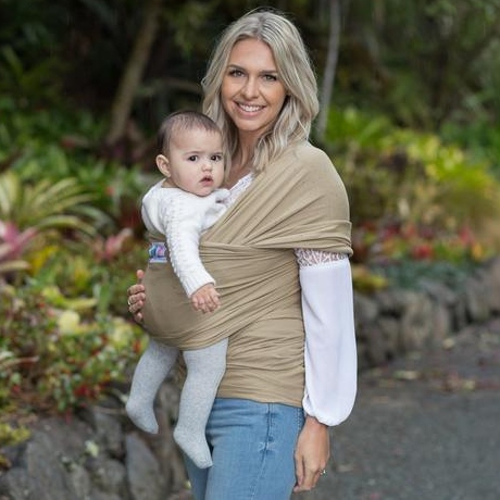 The Mother Hood Peek-a-Baby Wrap in Dune