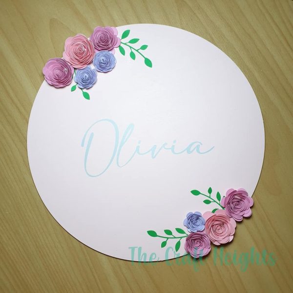 Personalised Floral Name Plaque