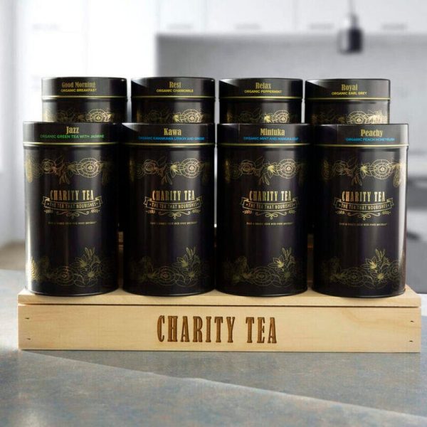 Charity Tea Display-stand-8-tins